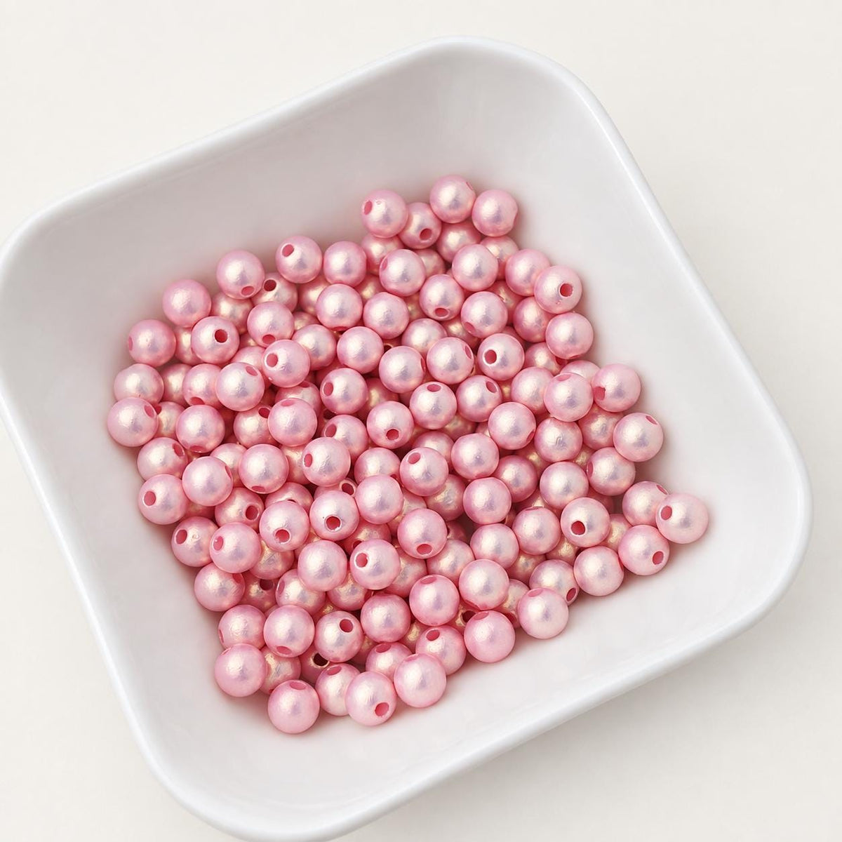 6mm Glow in the Dark Beads, Shimmer Pink Acrylic Round Beads, Luminous Beads for Bracelets & Jewelry Making