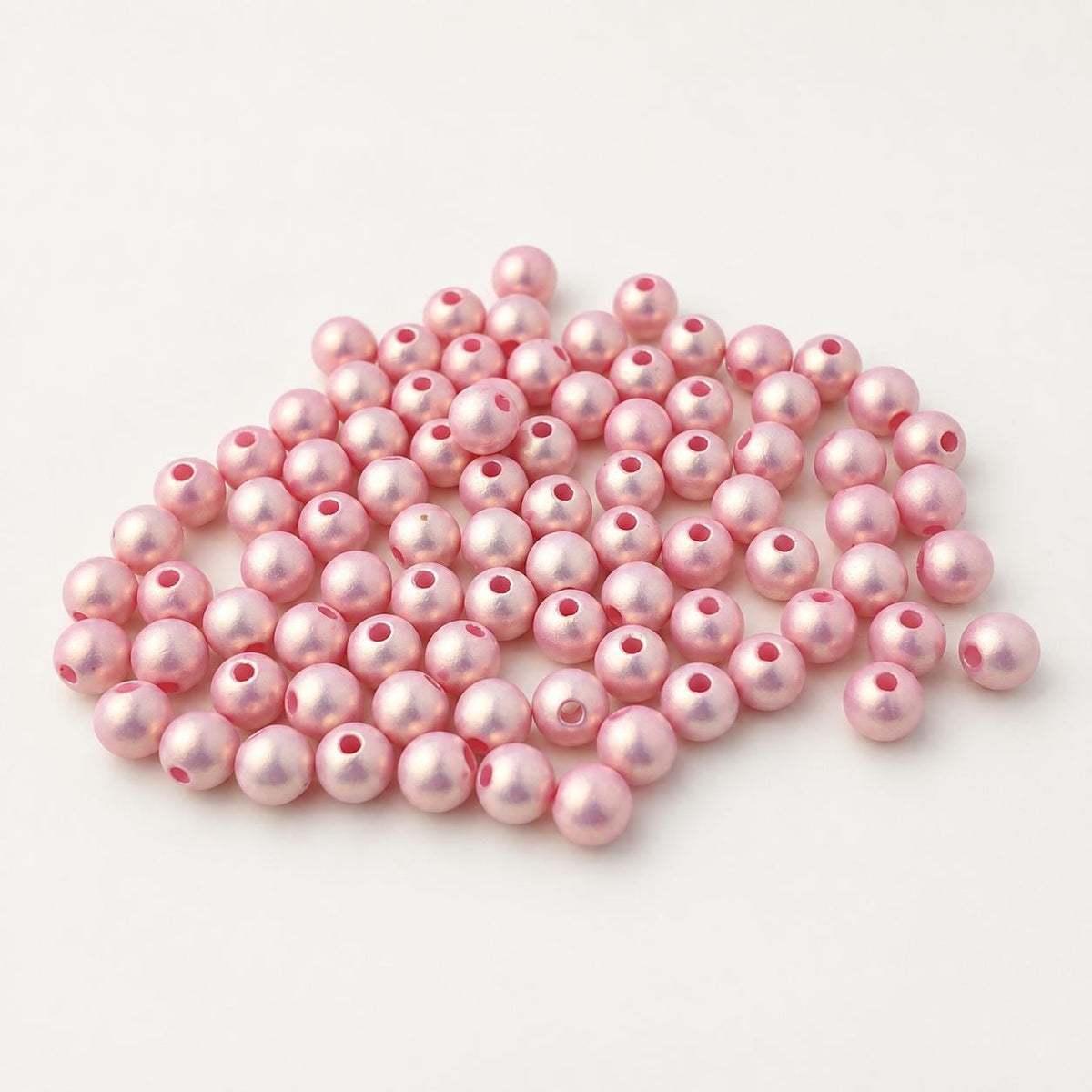 6mm Glow in the Dark Beads, Shimmer Pink Acrylic Round Beads, Luminous Beads for Bracelets & Jewelry Making