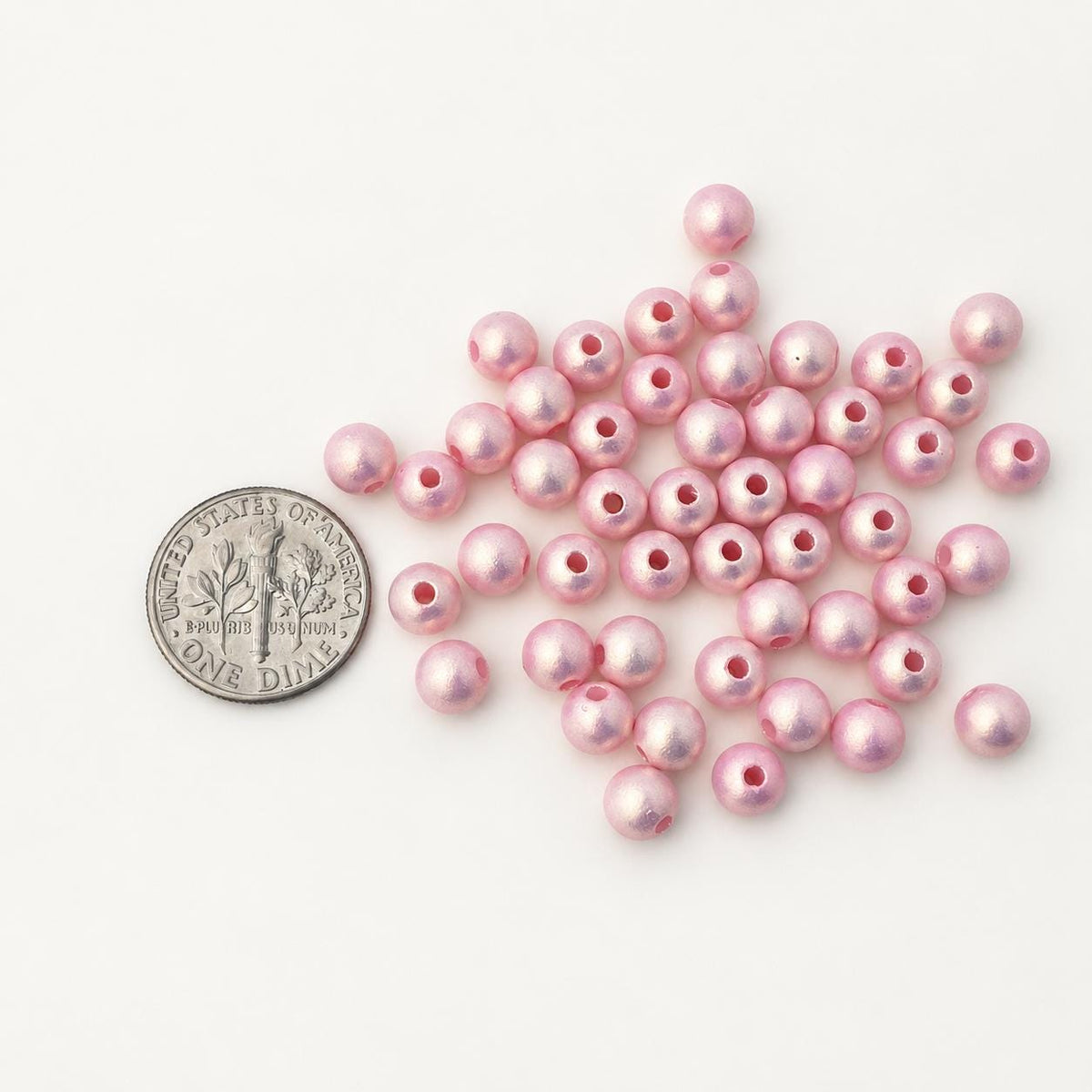6mm Glow in the Dark Beads, Shimmer Pink Acrylic Round Beads, Luminous Beads for Bracelets & Jewelry Making