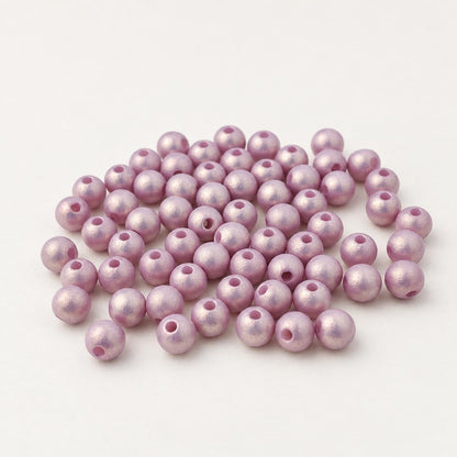 6mm Lavender Glow in the Dark Beads, Shimmer Acrylic Round Beads, Luminous Purple Beads for Bracelets & Jewelry Making