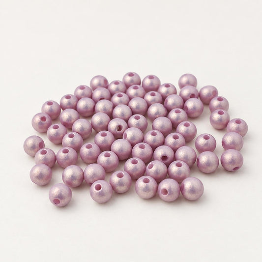 6mm Lavender Glow in the Dark Beads, Shimmer Acrylic Round Beads, Luminous Purple Beads for Bracelets & Jewelry Making