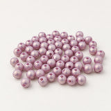 6mm Lavender Glow in the Dark Beads, Shimmer Acrylic Round Beads, Luminous Purple Beads for Bracelets & Jewelry Making
