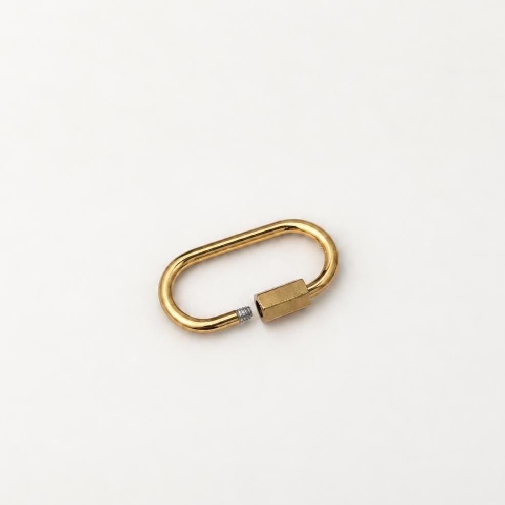Screw Lock Clasps, Openable Metal Connectors, Rectangle Oval Carabiner Clasps, Jewelry Making Findings for Charms & Chains