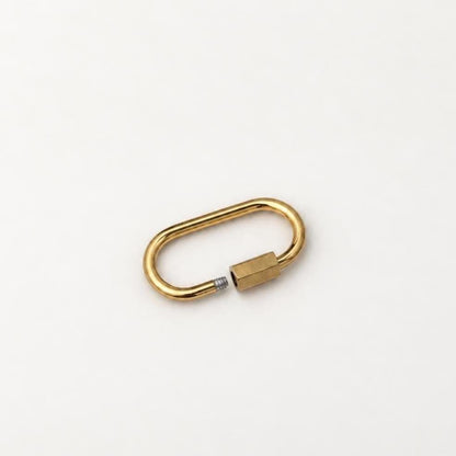 Screw Lock Clasps, Openable Metal Connectors, Rectangle Oval Carabiner Clasps, Jewelry Making Findings for Charms & Chains