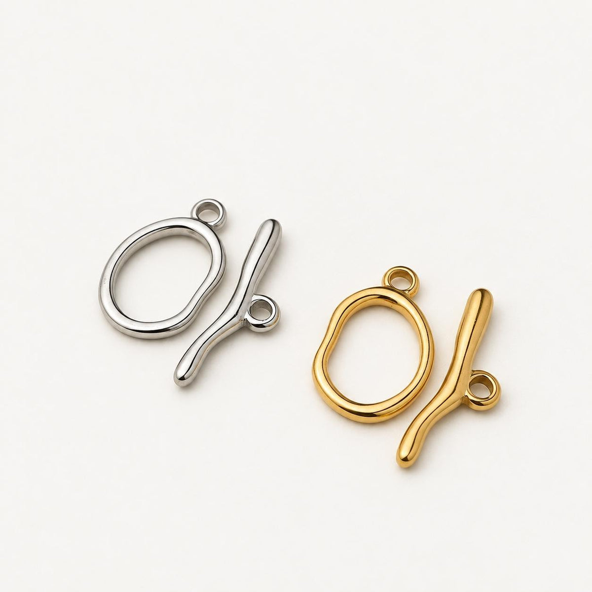 Oval Toggle Clasp, Stainless Steel OT Bar & Ring Closure, Gold PVD Necklace Bracelet Clasp, Jewelry Findings