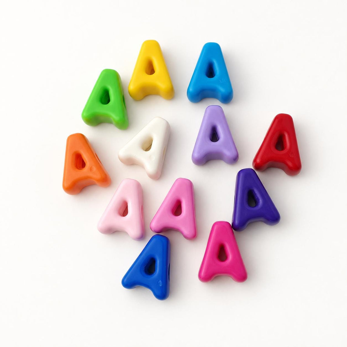 Large Letter Beads A-Z, Chunky Alphabet Beads, Individual Initial Beads with Large Hole, DIY Craft Supplies