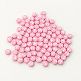 7mm Pink Letter Beads, Bubblegum Pink Round Alphabet Beads, White A-Z Initial Beads for Name Bracelets & Jewelry Making #39