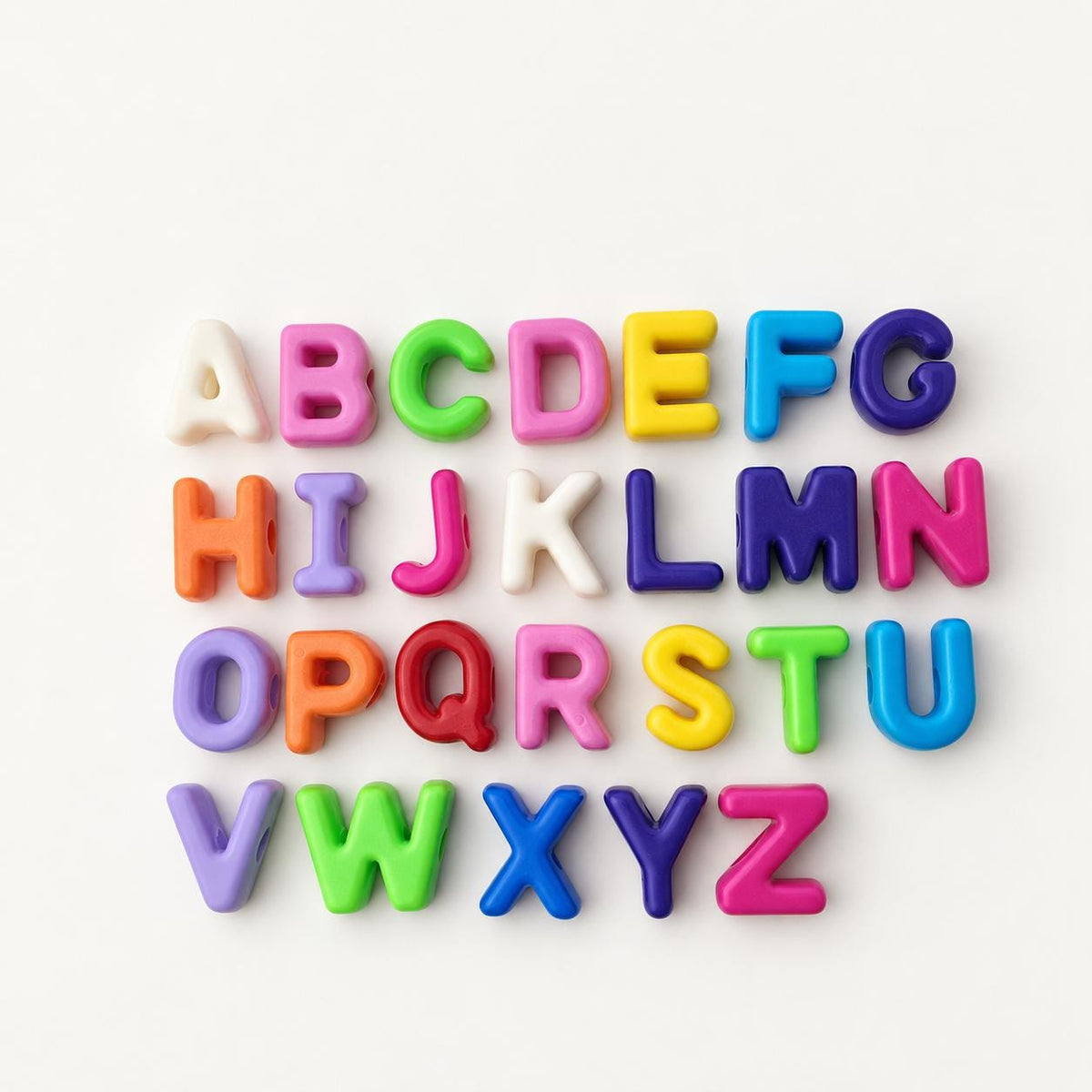 Large Letter Beads A-Z, Chunky Alphabet Beads, Individual Initial Beads with Large Hole, DIY Craft Supplies