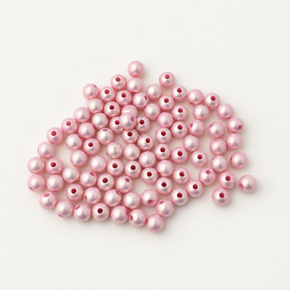 6mm Glow in the Dark Beads, Shimmer Pink Acrylic Round Beads, Luminous Beads for Bracelets & Jewelry Making