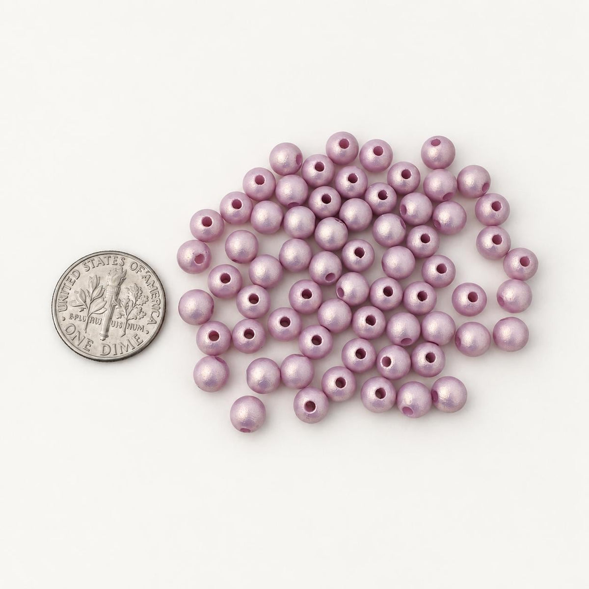 6mm Lavender Glow in the Dark Beads, Shimmer Acrylic Round Beads, Luminous Purple Beads for Bracelets & Jewelry Making
