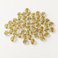 7mm Gold with Glitter Acrylic Letter Beads #753