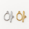 Oval Toggle Clasp, Stainless Steel OT Bar & Ring Closure, Gold PVD Necklace Bracelet Clasp, Jewelry Findings