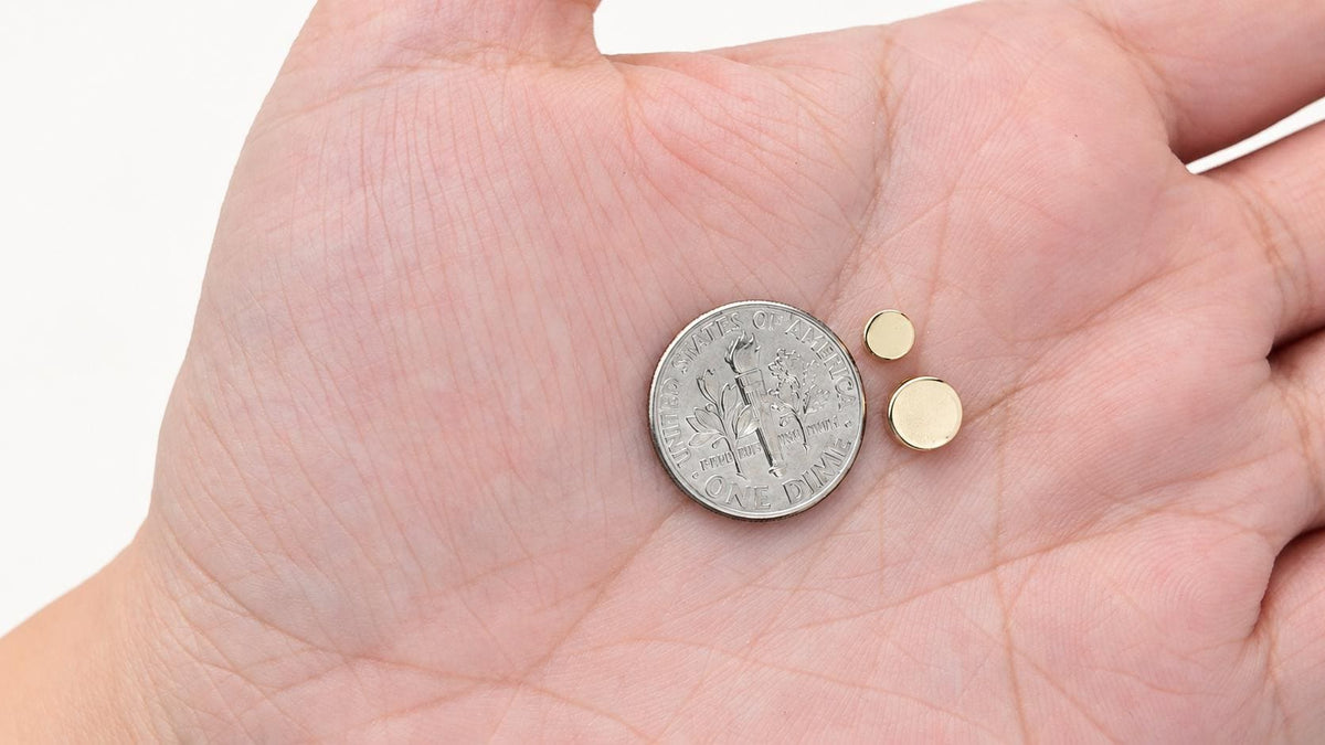 14K Gold PVD Disc Spacer Beads, Brass Flat Round Beads, Metal Spacers for Bracelets & Jewelry Making