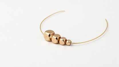 14K Gold PVD Brass Beads, Rounded Cube Spacer Beads, Metal Spacers for Bracelets & Jewelry Making