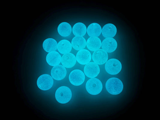 12mm Green Glow in the Dark Acrylic Round Beads #4008