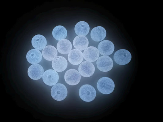 12mm Peach Glow in the Dark Acrylic Round Beads #4010