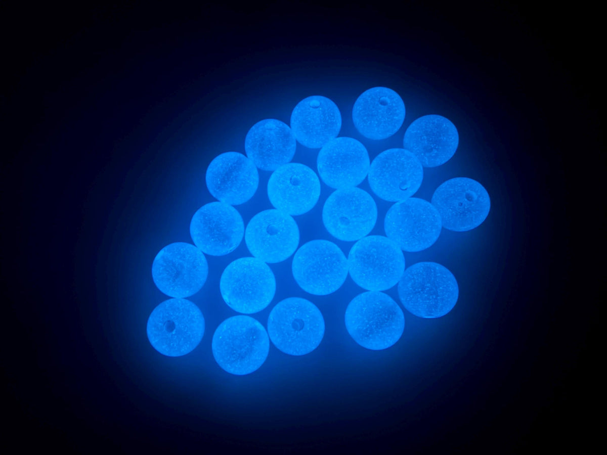 12mm Purple Glow in the Dark Acrylic Round Beads #4007