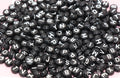 7mm Black Acrylic Letter Beads #25