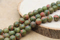 unakite gemstone beads, stone beads for bracelets