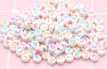 7mm AB Multicolor Acrylic Letter Beads