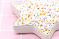 7mm Yellow Heart Acrylic Symbol Beads
