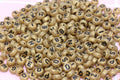 7mm Antique Gold Acrylic Letter Beads