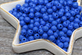 6mm Royal Blue Acrylic Gumball Beads