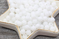 8mm White Acrylic Gumball Beads