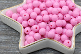 8mm Pink Acrylic Gumball Beads
