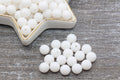 10mm White Acrylic Gumball Beads