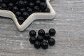 10mm Black Acrylic Gumball Beads