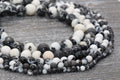 zebra jasper beads, stone beads for bracelets