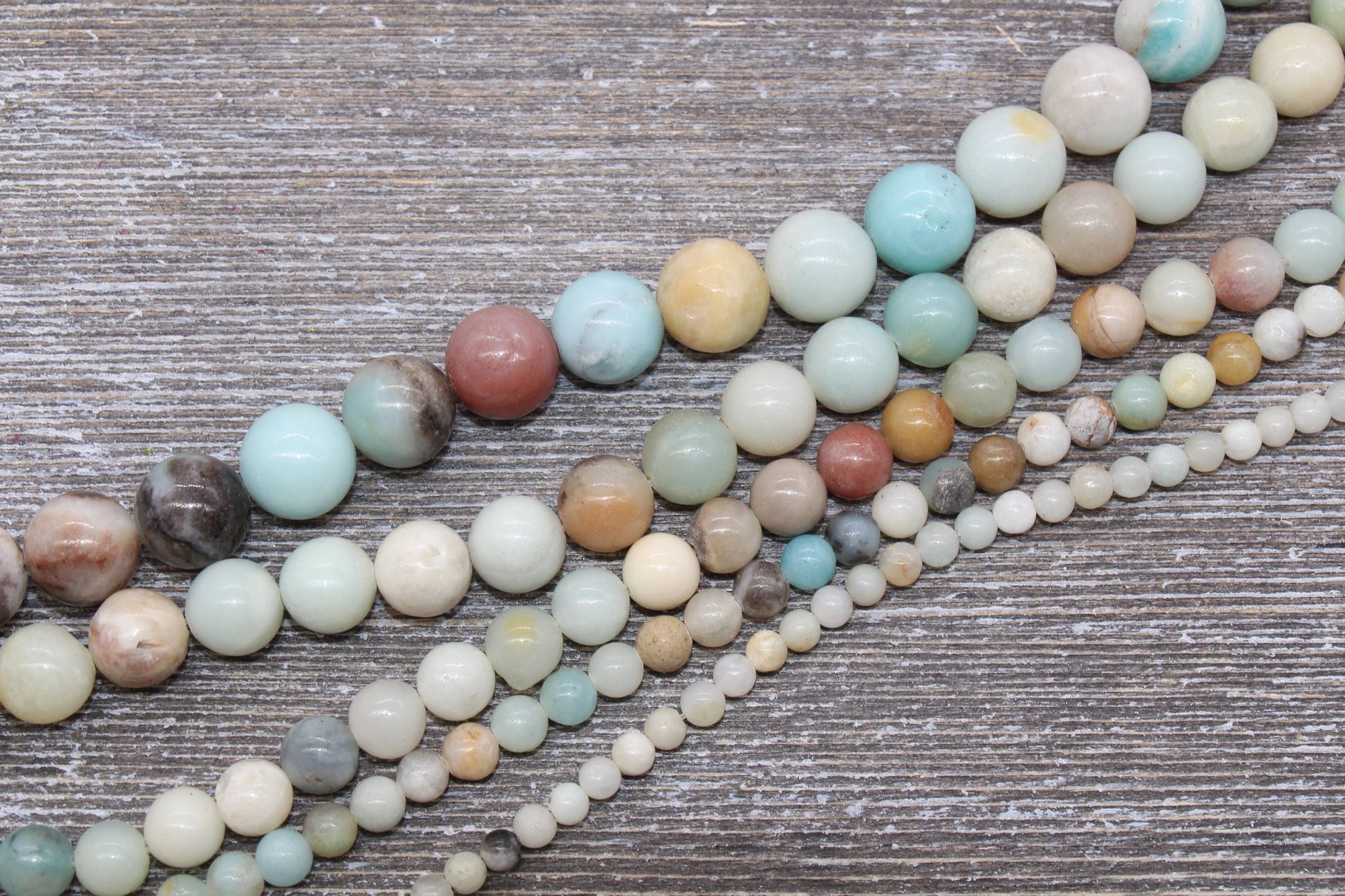 Amazonite Beads, Smooth Gemstones Round Loose Beads, Sizes 4mm 6mm 8mm 10mm,12mm, Full Strand 15.5 inch, #9