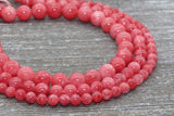 Rhodochrosite Jasper Beads, Gemstone Round Loose Beads, Sizes 6mm 8mm 10mm , Full Strand 15.5 inch, #122