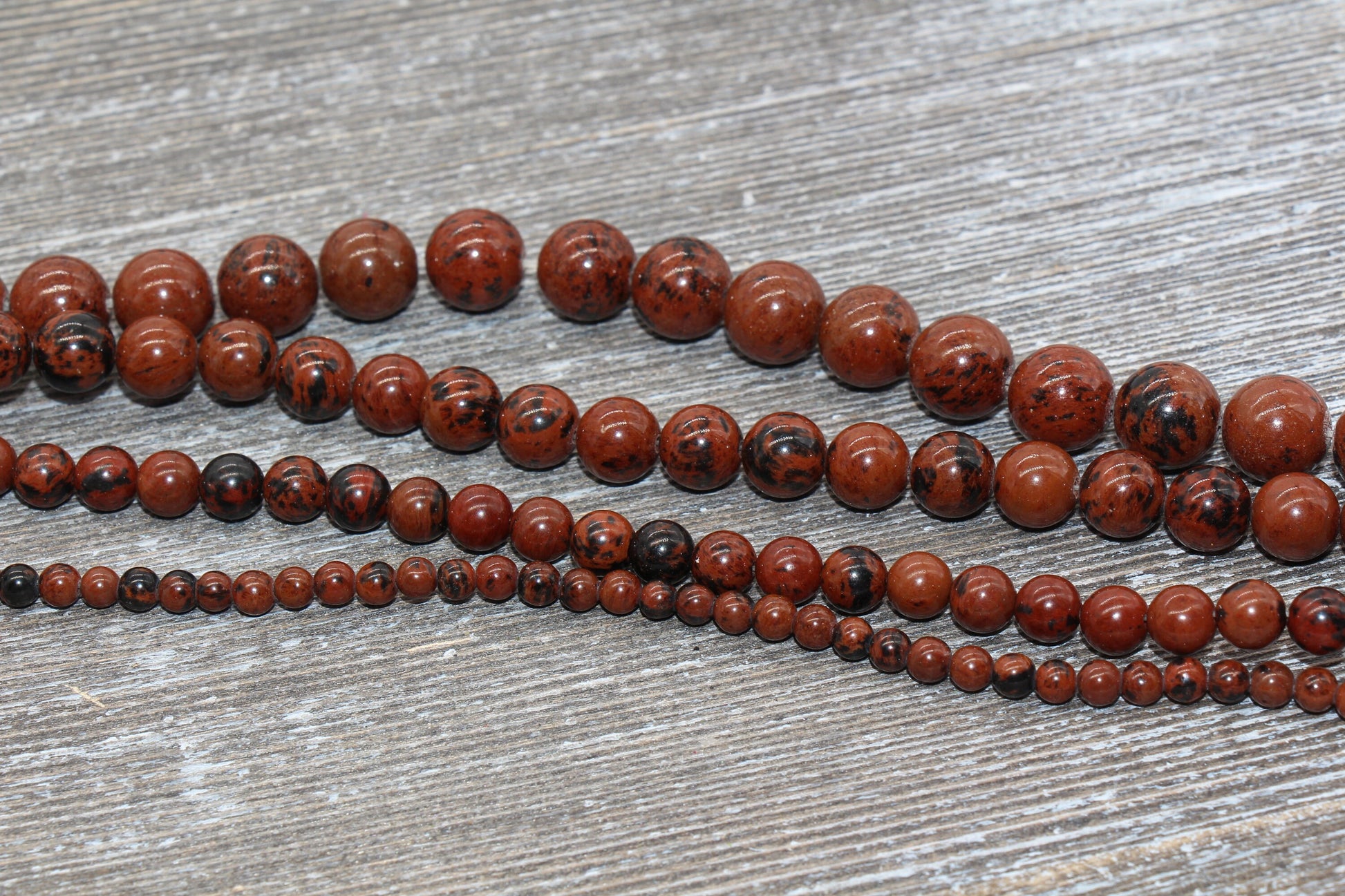 Mahogany ObsidianBeads, Natural Gemstone Round Beads, Sizes 4mm 6mm 8mm 10mm, Full Strand 15.5 inch, #123