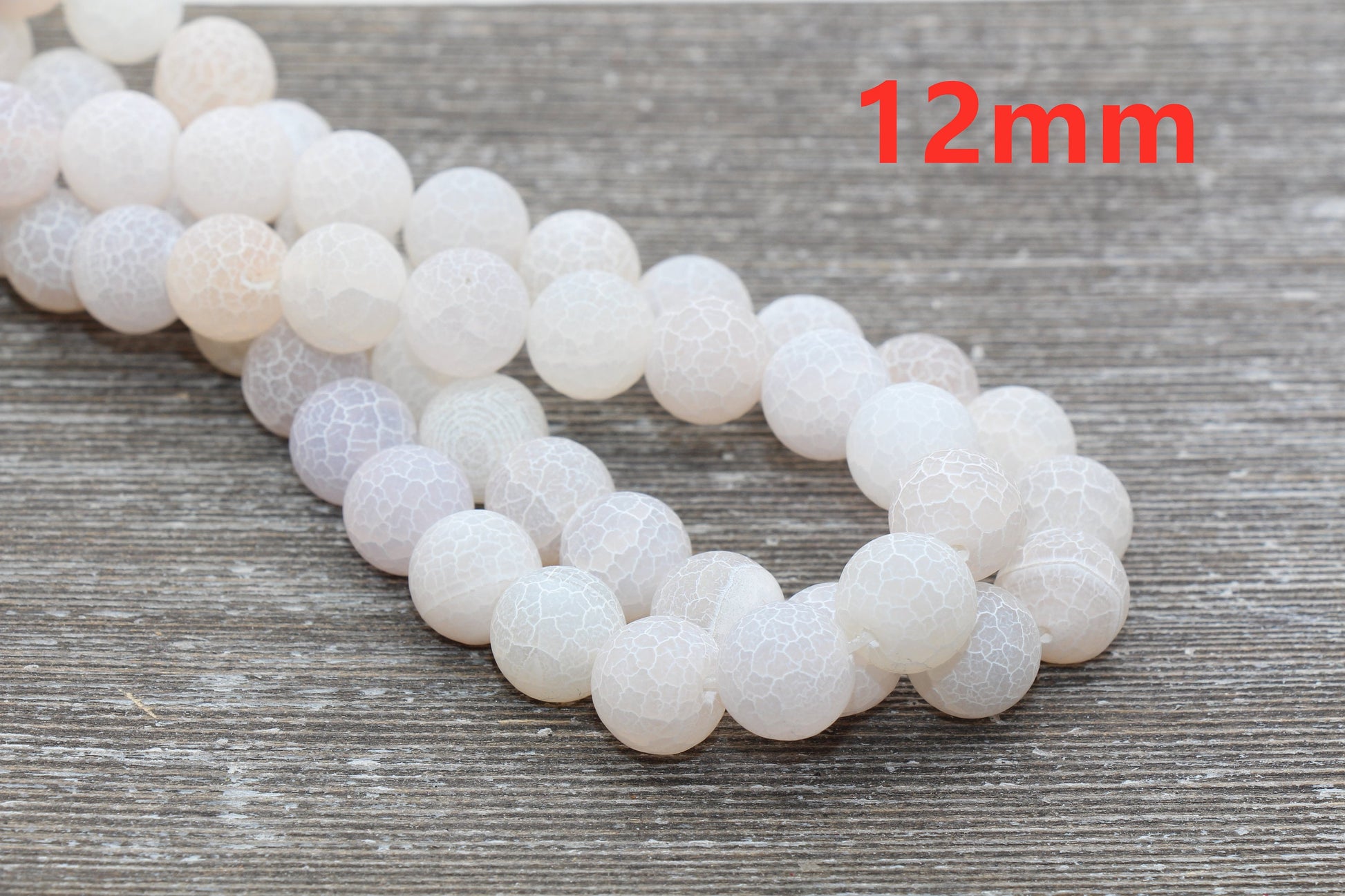 white effloresce agate beads, stone beads for bracelets image 7