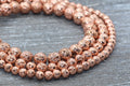 rose gold lava stone beads, stone beads for bracelets