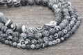black white peacock stone beads, stone beads for bracelets