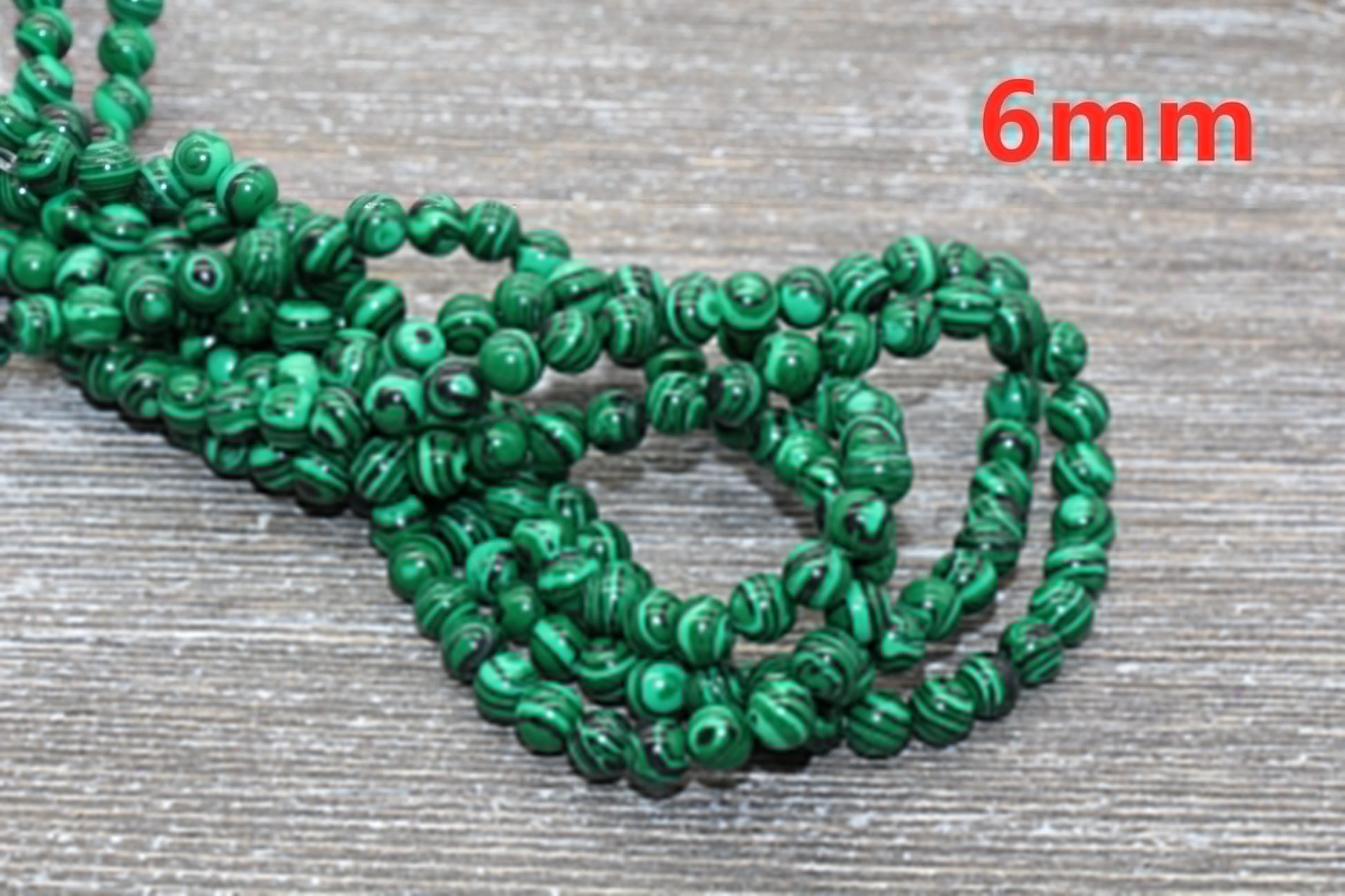 Peacock Stone Beads, Malachite Synthetic Beads, Smooth Gemstone Round Beads, Greenand Black Beads, Sizes 4mm 6mm 8mm 10mm 12mm #72