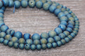 blue druzy agate beads, stone beads for bracelets