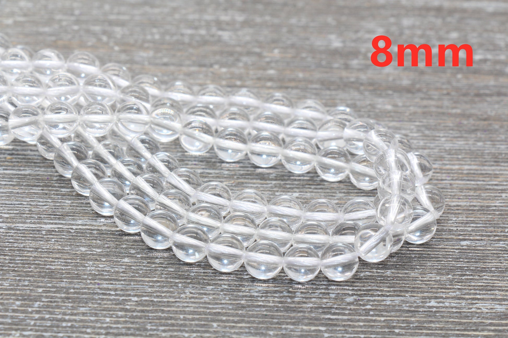 clear quartz beads, stone beads for bracelets image 5