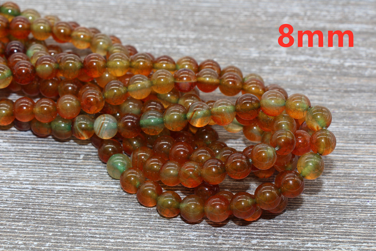 Peacock Agate Beads, Smooth Gemstone Round Loose Beads, Size 8mm 10mm 12mm, Full Strand #157