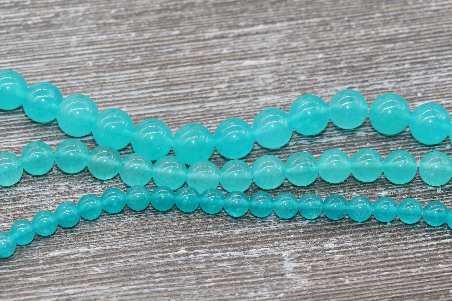 Ice Amazonite Jade Beads, Smooth Gemstones Round Loose Beads, Sizes 4mm 6mm 8mm 10mm 12mm, Full Strand 15.5 inch, #5