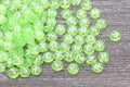7mm Green Acrylic Letter Beads #128