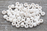 White Pony Beads, Acrylic Smooth White Loose Beads, Plastic Bubblegum Beads, Chunky Beads, Spacer Beads #253