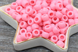 Pink Beads, Acrylic Smooth Baby Pink Loose Beads, Plastic Bubblegum Beads, Chunky Beads, Spacer Beads #259