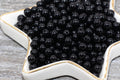 6mm Black Acrylic Gumball Beads