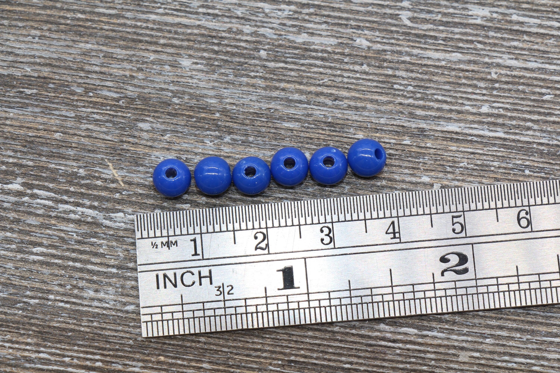 6mm Royal Blue Gumball Beads, Round Acrylic Loose Beads, Bubblegum Beads, Chunky Beads, Bubble Gum Beads, Smooth Plastic Round Beads #274