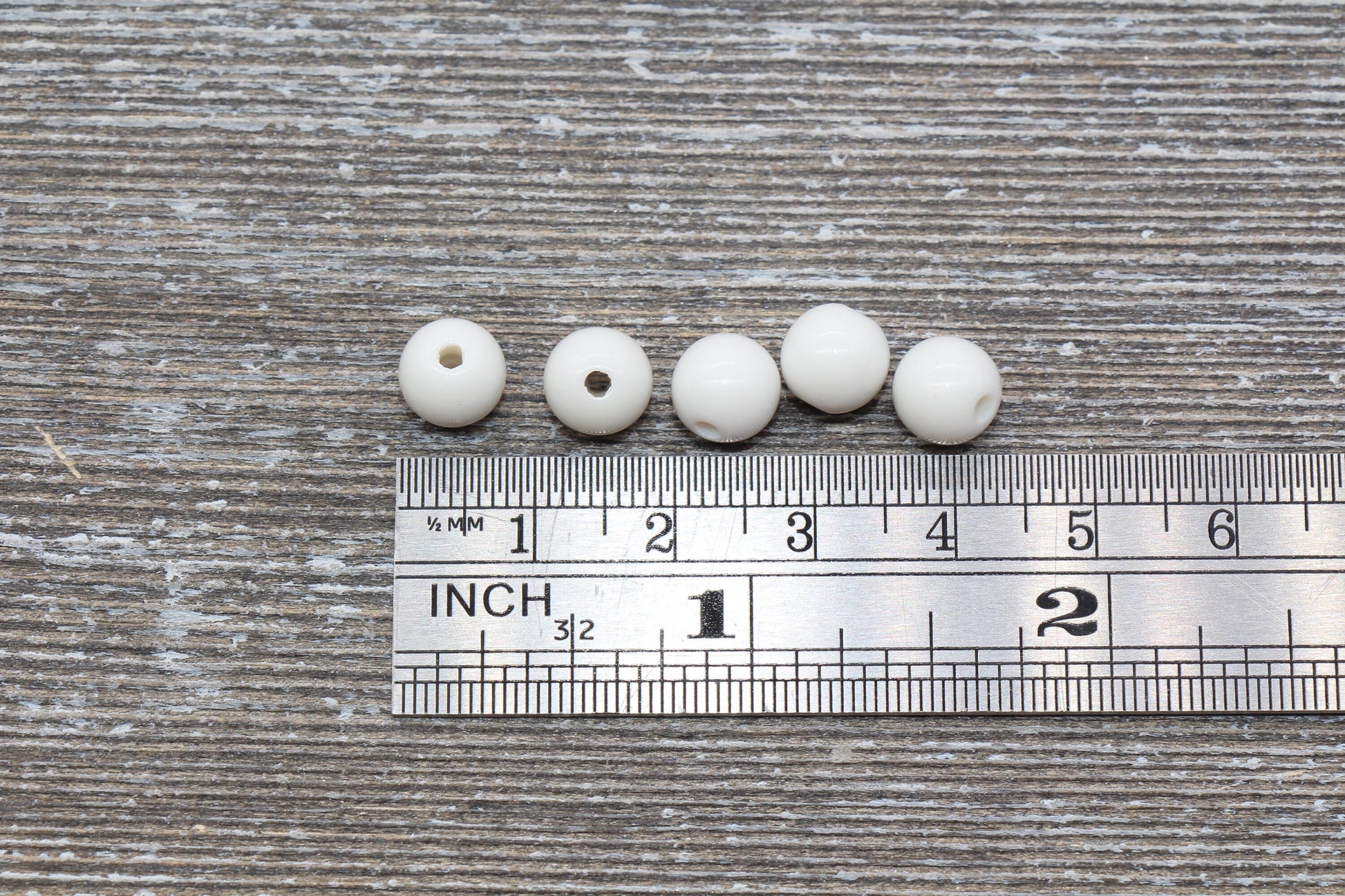 8mm White Gumball Beads, Round Acrylic White Loose Beads, Bubblegum Beads, Chunky Beads, Bubble Gum Beads, Smooth Plastic Round Beads #280