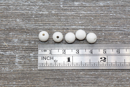 8mm White Gumball Beads, Round Acrylic White Loose Beads, Bubblegum Beads, Chunky Beads, Bubble Gum Beads, Smooth Plastic Round Beads #280